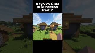 Boys vs Girls Gameplay In Minecraft Part 7 minecraft minecraftjokeshindi funny [upl. by Letnuahs]