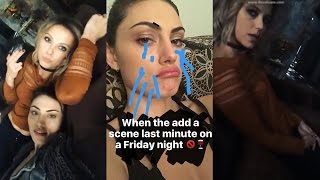 Phoebe Tonkin  ft Riley Voelkel  The Originals Season 4 Set  Instagram Story Videos [upl. by Walburga378]