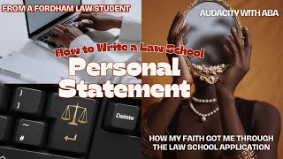 How to Write a Law School Personal Statement amp Including Family on Your Law School Journey [upl. by Battat]