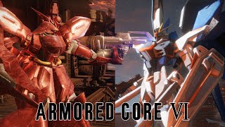 Freedom Gundam VS Sazabi in Armored Core 6 FINAL BOSS FIGHT [upl. by Asiaj]