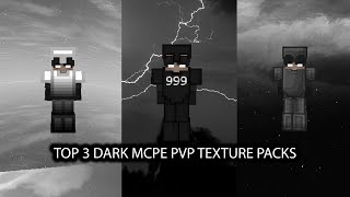 Top 3 Dark Mcpe Pvp Texture Packs FPS BOOST [upl. by Sitto]