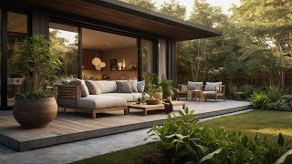 quotElegant Modern Back Porch with Rustic Charm and Seamless IndoorOutdoor Livingquot [upl. by Yuu5]