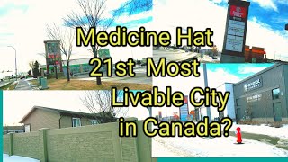 Exploring MEDICINE HAT ALBERTA my new city in Canada from STRACHAN ROAD onto the COMMERCIAL AREA [upl. by Unity531]