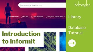 Introduction to Informit [upl. by Woodcock]