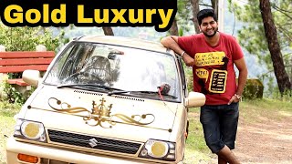 Modified Maruti 800 Converted into Luxury Car  Gold Paint Maruti 800 Modification by Engineer Singh [upl. by Fremont]