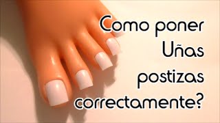 Como poner Uñas postizas a un pies de plastico correctamente How to apply acrylic toe nail [upl. by Luciano]