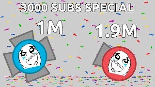 1M ON MY 3000 SUBSCRIBERS  Diepio 2TDM Overlord 1m and Manager 19m [upl. by Dleifxam]