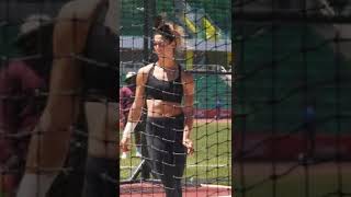 Valarie Allman Drops Discus BOMB shorts [upl. by Litsyrk]