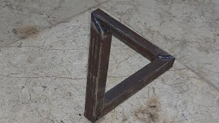 How to make a Penrose triangle  Welding impossible [upl. by Killion176]