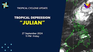 Press Briefing Tropical Depression JulianPH 1100 PM Update September 27 2024  Friday [upl. by Dutch456]