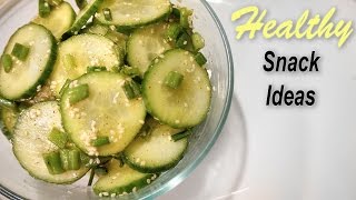 Asian Cucumber Salad  Healthy Snacks [upl. by Ayyidas]