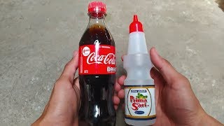 EXPERIMENT  MIX COCA COLA VINEGAR AND BAKING SODA [upl. by Klayman]