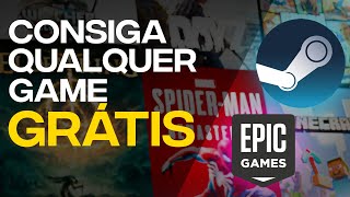 FAÇA ISSO E TENHA QUALQUER JOGO DE GRAÇA 2024 Steam Epic Games [upl. by Aicul406]