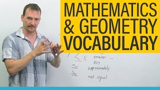 MATH amp GEOMETRY Vocabulary and Terminology in English [upl. by Eicak]