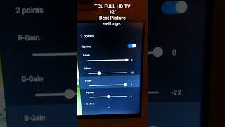 TCL FULL HD TV best Picture settings [upl. by Fleur]