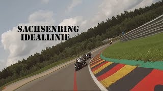 Sachsenring Ideallinie  GSXR 600 SRAD  RacetrackRennstrecke [upl. by Silvester]