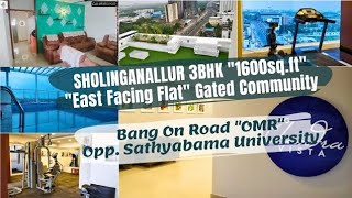 SHOLINGANALLUR OnRoad 1600sqft 3Bedroom SoldOut EastFacing SeaView 3 Balconies  ₹119Cr [upl. by Nahshu]