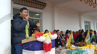 Tsering Dorjees speech during Nomination day of Namgey Tsering MLA Candidate Tawang Constituency [upl. by Anana815]