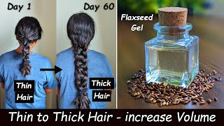 Flaxseed Gel amp Vitamin E Oil for Hair Growth  Increase Hair Volume amp Turn Thin Hair to Thick Hair [upl. by Schindler]