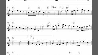 Trumpet Voluntary easy free flute sheet music score [upl. by Sonya801]