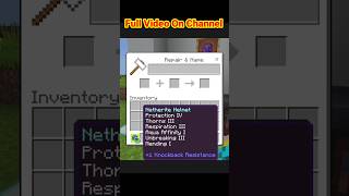 best enchantments for helmet 🪖 in minecraft 121 minecraft viralvideo shorts [upl. by Mariand]