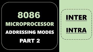 8086 microprocessor  Addressing Modes  PART 2  INTER  INTRA Segment addressing mode [upl. by Llamaj662]