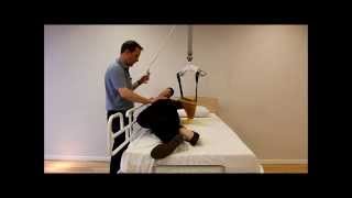 Guldmann Ceiling Hoist Rehab  Turning your patient 2 [upl. by Gene]