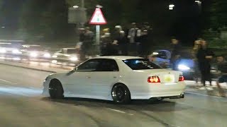 Toyota Chaser JZX100 DRIFTING AT MEET [upl. by Cardon255]