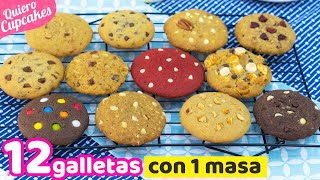 12 GALLETAS DIFERENTES CON 1 SOLA MASA  QUIERO CUPCAKES [upl. by Ycrem56]