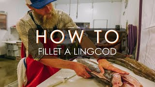 How to fillet a Lingcod  demonstrated by fishmonger Brian Colgate [upl. by Meerek33]