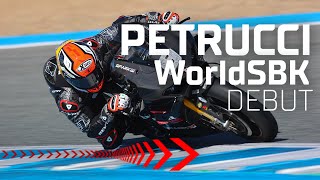 Petrucci makes his WorldSBK debut in Jerez 🔥 [upl. by Naitsirhk119]