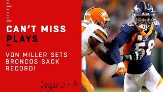 Von Miller Sets Broncos Record for Career Sacks [upl. by Egroj]