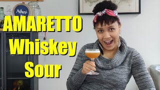 AMARETTO WHISKEY SOUR  Cocktail Recipe [upl. by Rehpotsrihc]