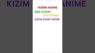 FADİME FADİME [upl. by Itsirc108]