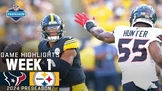 Houston Texans vs Pittsburgh Steelers  2024 Preseason Week 1 Game Highlights [upl. by Irek660]