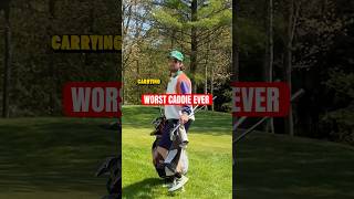 He’s gotta be the worst caddie of all time… golf golfswing golfer golfing [upl. by Yengac]