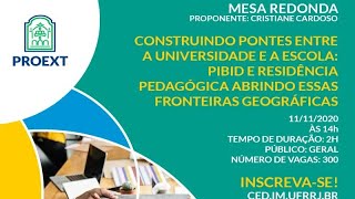 Construindo pontes entre a Universidade e a Escola PIBID e Residência Pedagógica [upl. by Amaris830]