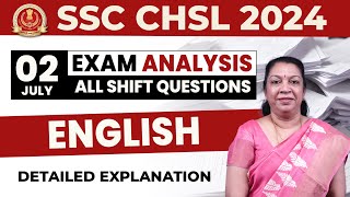 SSC CHSL EXAM ANALYSIS  JULY 02  ALL SHIFT  PRIYA KRISHNAN  Veranda RACE [upl. by Erinn]