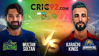 Multan Sultan VS Karachi Kings Live Review  PSL 9 2024 Live  Scorecard [upl. by Junko]