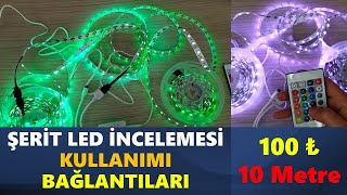 ŞERİT LED İNCELEMESİ ve KULLANIMI  BAĞLANTILARI NASIL YAPILIR [upl. by Fong79]