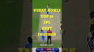 Virat Kohli top 10 IPL best innings 🥵🥶 shorts cricket [upl. by Ezara]