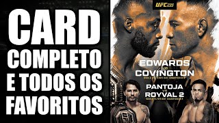 UFC 296  CARD COMPLETO E TODOS OS FAVORITOS  UFC LEON EDWARDS VS COLBY COVINGTON [upl. by Naenaj]