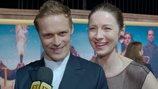 Outlander Stars Spill Season 5 Secrets in New Wedding Game Something Old New Borrowed amp Blue [upl. by Ahsimak]