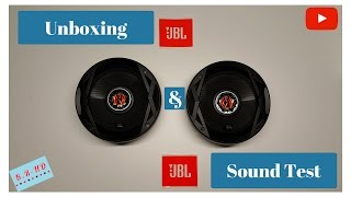 JBL club 6520 car speakers unboxing amp sound test [upl. by Edan]