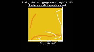 Day one animating caramel drips for 1k subs subscribe animation day1subscribe trend animation [upl. by Bensky]