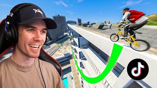 I Tried VIRAL TikTok STUNTS In GTA 5 [upl. by Furlong]