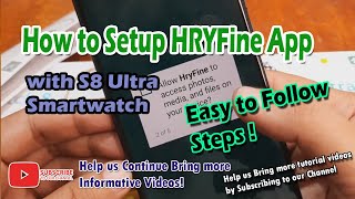 Hryfine Smart Watch Time Settings  Hryfine App How To Use  Set Time amp Calender [upl. by Chimene]