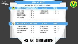 Bromley Town CC Twenty20 v Wickham Park CC WPCC T20 [upl. by Holihs]