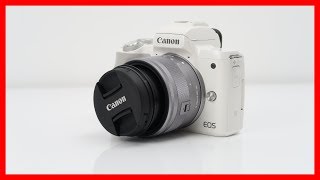 Canon M50 White Unboxing amp Quick Look [upl. by Nemzzaj]