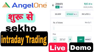 Angel one intraday Trading kaise kare angel one live intraday Trading  angeloneintradaytrading [upl. by Maud]